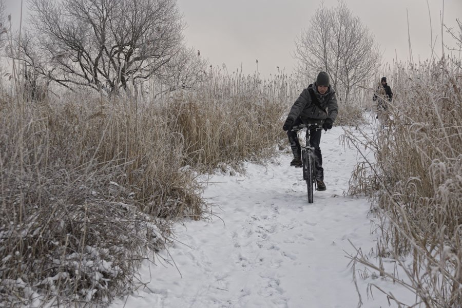 Nico Beun - Biker in the snow